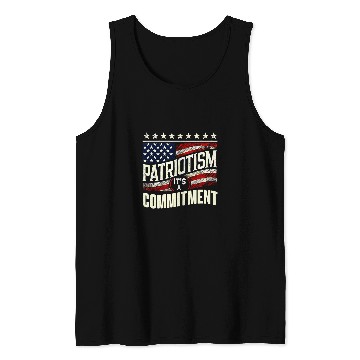 Discover Patriotism It s a Commitment Mens patriotic 1 Tank Tops