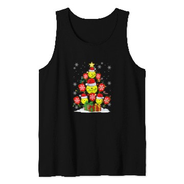 Discover Pickleball Ball Paddle Christmas Tree Decorations xmass Day Tank Tops