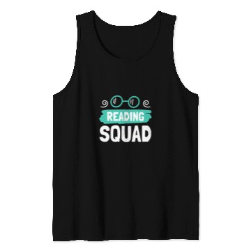 Discover Reading Squad Book Lover and Reading Teacher 8 Tank Tops
