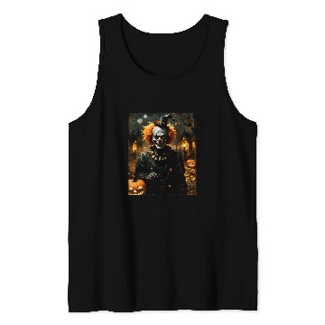 Discover Halloween Gothic Skeletons Clown With JackOLanterns Tank Tops
