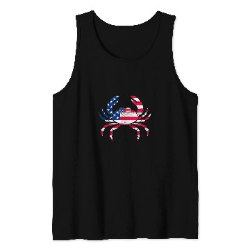 Discover Patriotic Crab vintagess Usa American Flag 4th of July Desing Tank Tops