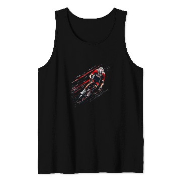 Discover Energetic Cyclist In Motion Graphic Cycling Tank Tops