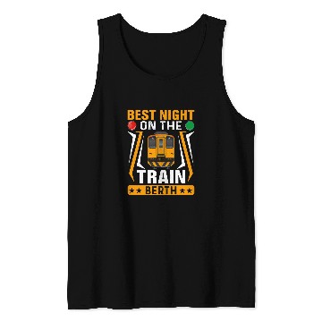 Discover bestss Night On Train Berth Trains Engineer Railroad Graphic Tank Tops