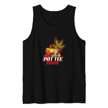 Discover Pot Tee Train Funny weedss Tank Tops