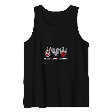 Discover Peace Love Bowling Sublimation Tank Tops