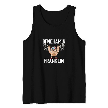 Discover Bench Press Gift Men Benjamin Franklin Muscle Bodybuilding Tank Tops