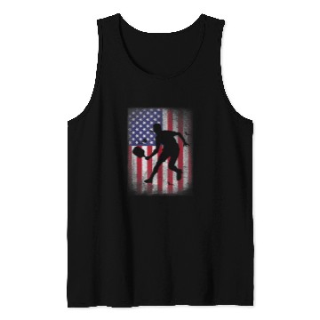 Discover Pickleball American US Flag Pickleball Player Paddleball Tank Tops