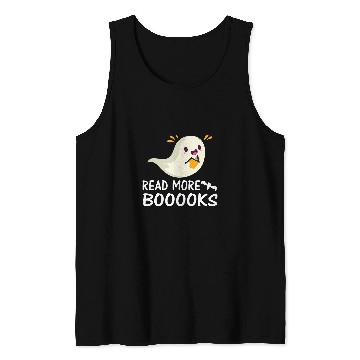 Discover Read Bookworm Boo Halloween Librarian Tank Tops