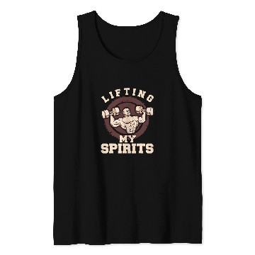 Discover Lifting My Spirits Funny Weightlifting Gym Meme Tank Tops