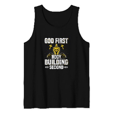 Discover God First Bodybuilding Second Weightlifting Workout Tank Tops