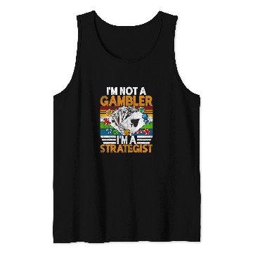 Discover Pokers Game Night Blackjack Gambling Holdem Pokers Player 6 Tank Tops