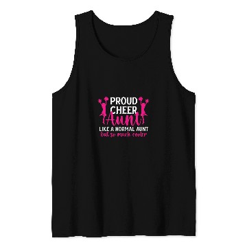 Discover Proud Cheer Aunt Of A Cheerleader Aunt Cheer Auntie Tank Tops