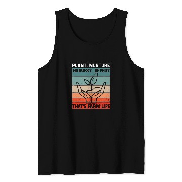 Discover Plant Nurture Harvest Repeat 2Thats Farm Life Retro Farmer 21 Tank Tops