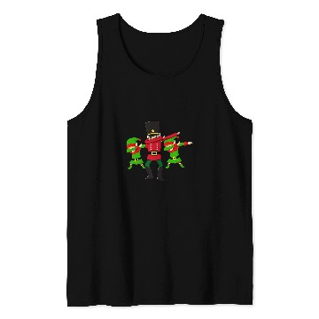 Discover Dab Dance Funny Christmas Elves Stamp Nutcracker Tank Tops