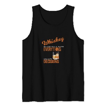 Discover Whiskey Mixes Well Except Decisions Mens Bourbon Drinking Tank Tops
