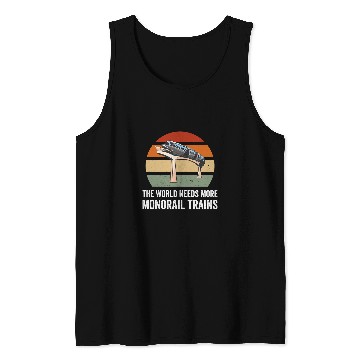 Discover Monorail The World Needs More Retro vintagess Sunset Train Tank Tops
