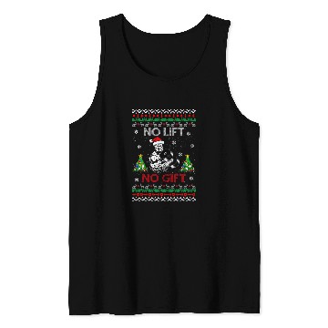 Discover No Lifts No Gifts Ugly Christmas Workout Powerlifting Gym Tank Tops