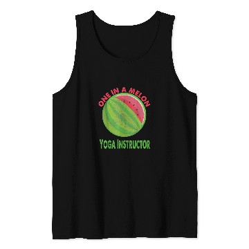 Discover One in a Melon Yoga Instructor Watermelon Retirement Tank Tops