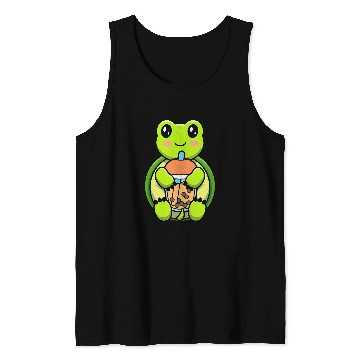 Discover Bubble Milk Tea Turtle Cute Turtle Drinking Boba Milk Tea 1 Tank Tops