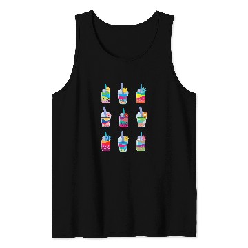 Discover Bubble Milk Tea Lover Gift for Kawaii and Boba Tea Lovers Tank Tops