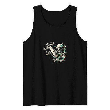 Discover Intergalactic Coffee Alien Coffee Grunge Art Tank Tops