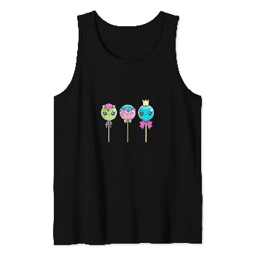 Discover Cute Lollipop Faces Magic Candy Adorable Lovely Graphic Tank Tops