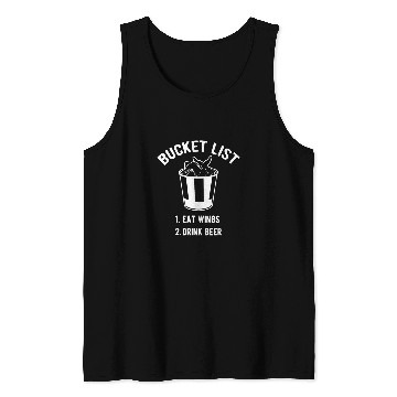 Discover Bucket List eat wings drink beer Tank Tops