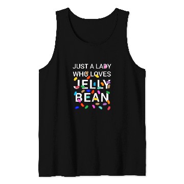 Discover Just A Lady Who Loves Jelly Bean Halloween Candy Tank Tops