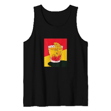 Discover Aperol Spritz Summer Orange Splash Wines Glass Back Print Tank Tops