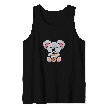 Discover Bubble Milk Tea Koala Cute Koala Drinking Boba Milk Tea Tank Tops