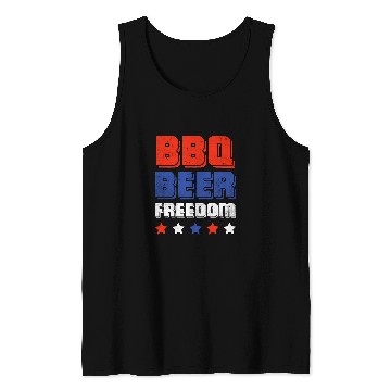 Discover BBQ Beer Freedom Beer Lover Backyard BBQ Party America Tank Tops
