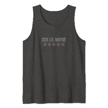 Discover Ask Lil Wayne 5 Star Rhinestone Apparel Tank Tops