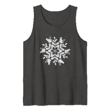 Discover Cats Snowflake Christmas Winter Snow Holiday Kitty Tank Tops