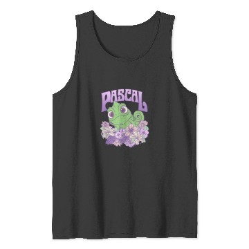 Discover Disney Tangled Cute Pascal Floral Pastel Big Che Tank Tops