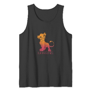 Discover Disney The Lion King Simba Sunset Gradient Portr Tank Tops