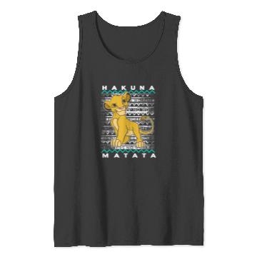 Discover Disneyss Lion King Simba Ugly Christmas Graphic Tank Tops