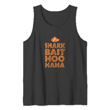 Discover Disneyss Pixars Finding Nemo Shark Bait Hoo Haa Distressed Logo Tank Tops