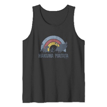 Discover Disneyss The Lion King Hakuna Matata Distressed Rainbow Logo Tank Tops