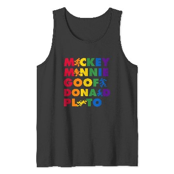 Discover Disneyss Mickey Friends Name Stack Pride Tank Tops