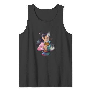 Discover Disney Mulan Anime Half Girl Half Warrior Graphic Tank Tops