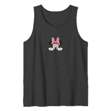 Discover Black Disney Minnie Mouse Classic Fit  - Crew Neck Tank Tops