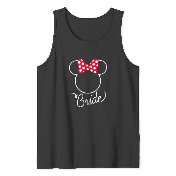 Discover Disney Minnie Mouse Bow Bride Wedding Tank Tops