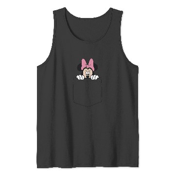 Discover Black Disney Minnie Mouse Classic Fit  - Crew Neck Tank Tops