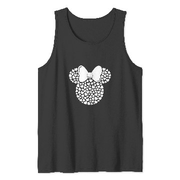 Discover Disney Minnie Mouse Icon Filled with White Hearts Tank Tops