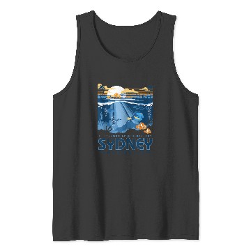 Discover Disneyss Pixars Finding Nemo Sydney Australia Poster Tank Tops