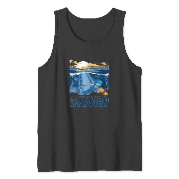 Discover Disneyss Pixars Finding Nemo Sydney Australia Poster Tank Tops