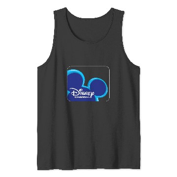 Discover Disney Channel  Mickey Mouse Blue Retro 2000s Logo Tank Tops