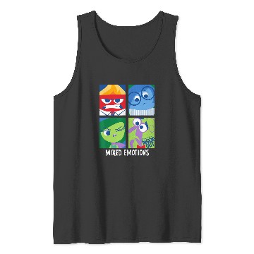 Discover Disney Pixar Inside Out Mixed Emotions Face Panels Tank Tops