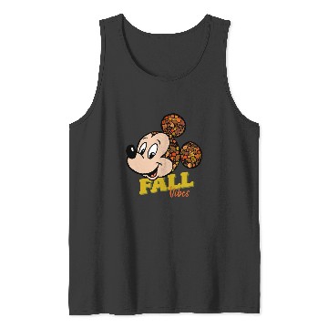 Discover Disney Mickey Mouse Fall Vibes Autumn Leaves Tank Tops