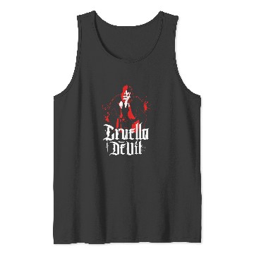 Discover Disney Villains - Cruella De Vil Character Splatter Tank Tops